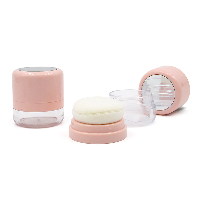 7.5g/10g/20g High quality plastic empty cosmetic packaging powder container jar with puff and mirror