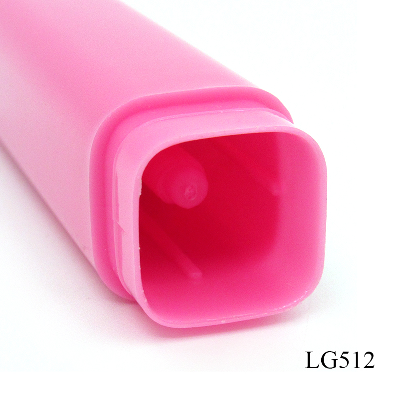 Manufacturer customized plastic lipstick rod tube smooth surface square empty cosmetics lipstick container