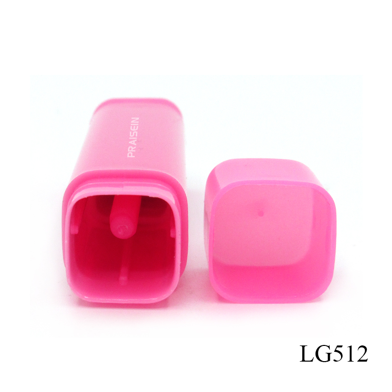 Manufacturer customized plastic lipstick rod tube smooth surface square empty cosmetics lipstick container