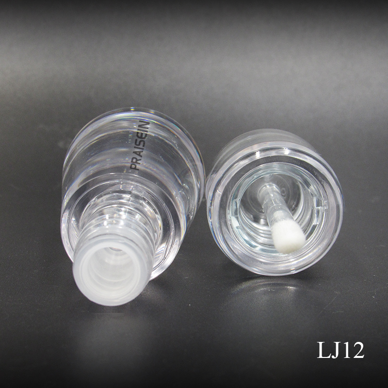 High quality empty transparent plastic lip gloss tube own brand 4ml lip gloss container