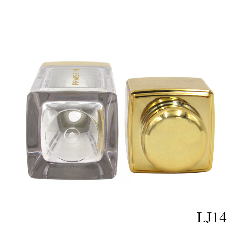 Wholesale high quality 10ml lip gloss container with logo square gold lip gloss empty tube