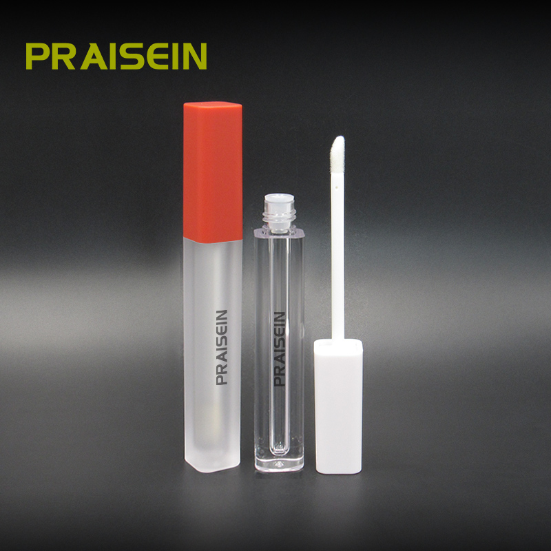 1.8ml clear square lip gloss tube with logo plastic empty cosmetic lip gloss tubes