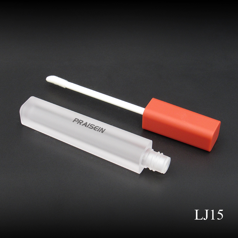 1.8ml clear square lip gloss tube with logo plastic empty cosmetic lip gloss tubes