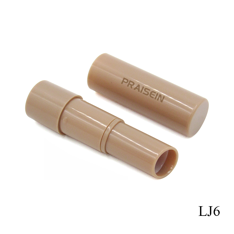 Wholesale round plastic lip balm packaging empty cosmetic lip balm tube