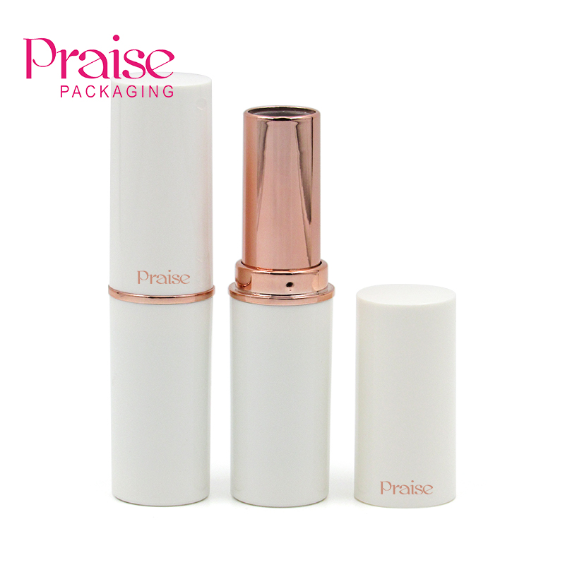 Manufacturer processing white plastic empty powder tube , round foundation concealer stick container cosmetic packaging