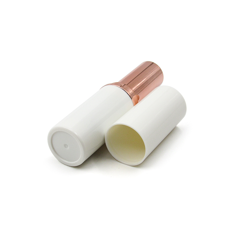 Manufacturer processing white plastic empty powder tube , round foundation concealer stick container cosmetic packaging