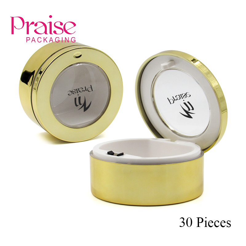 30 pieces/grain facial essence capsule product packaging container, spring-press type round plastic skin care empty case