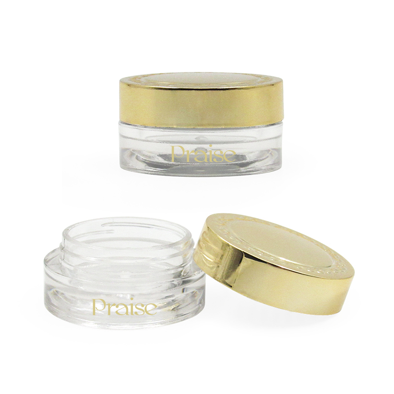 Customized small acrylic round cream clear jar with lid apply lipstick, cosmetics, ointments and other beauty products