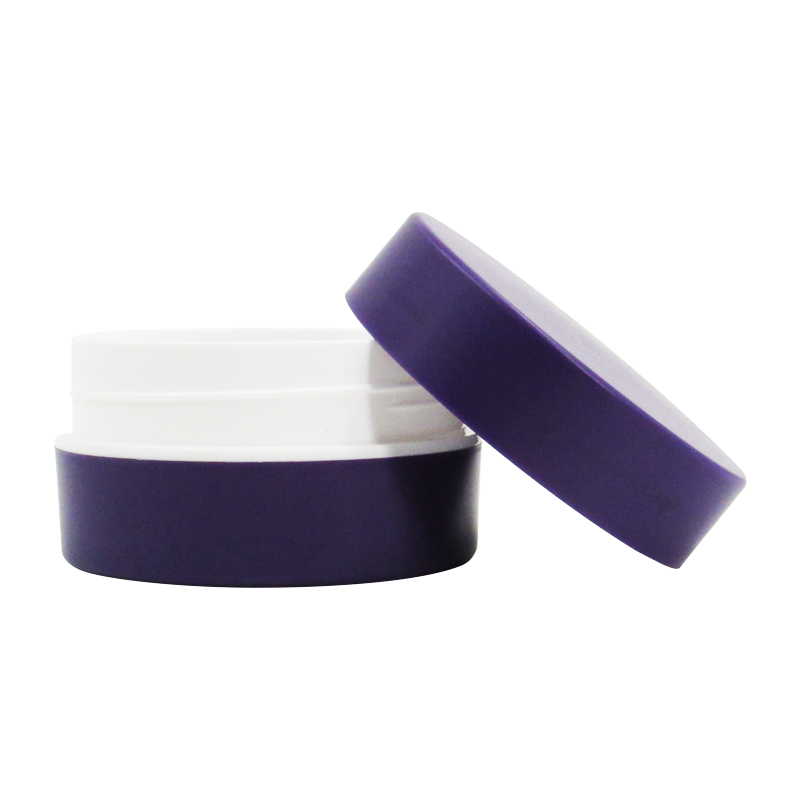 Manufacturer wholesale empty wide-mouth cosmetics cream packaging container, 150ml purple round plastic eye mask bottle