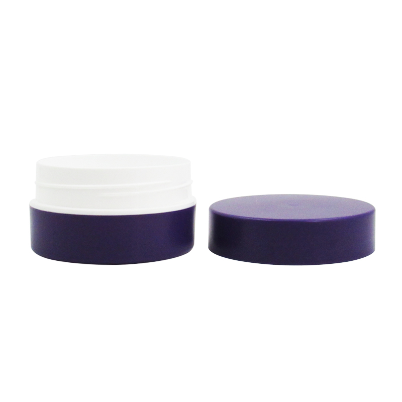 Manufacturer wholesale empty wide-mouth cosmetics cream packaging container, 150ml purple round plastic eye mask bottle