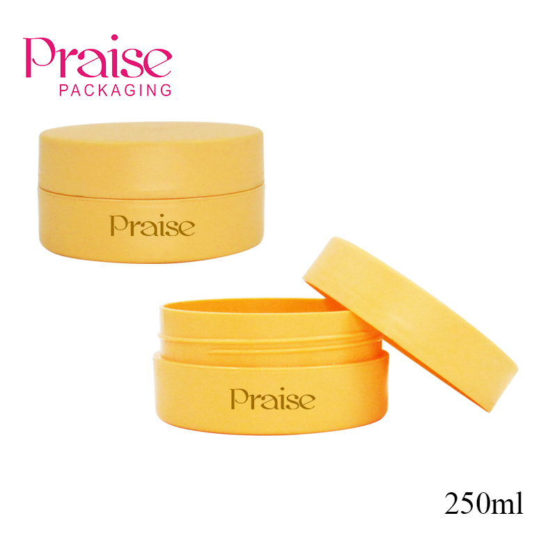 Large supply of empty cosmetics plastic double wall jars packaging, 250ml round PP injection molding cream container wholesal