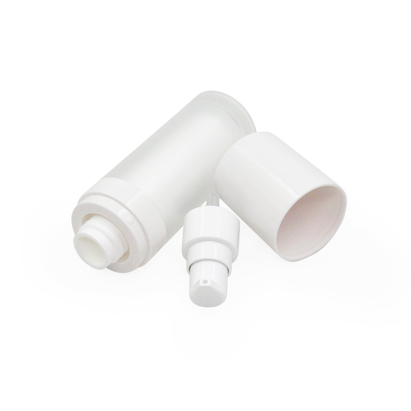 Manufacturer sells 30ml luxury cylindrical white empty skin care bottle, plastic lotion container with pressure pump