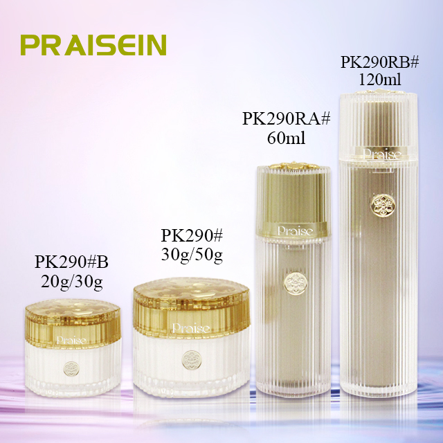 Fashion elegant cosmetics bottle packaging production 30g/50g empty acrylic cream jar, 60ml/120ml lotion pump bottle