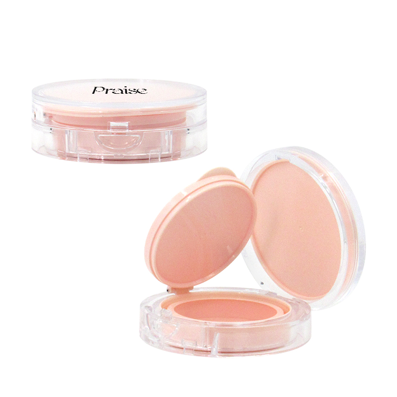 Private label transparent round air cushion BB cream case empty concealer liquid foundation case cosmetics packaging