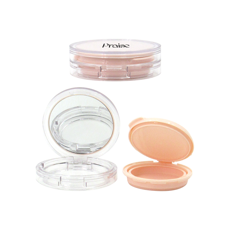 Private label transparent round air cushion BB cream case empty concealer liquid foundation case cosmetics packaging