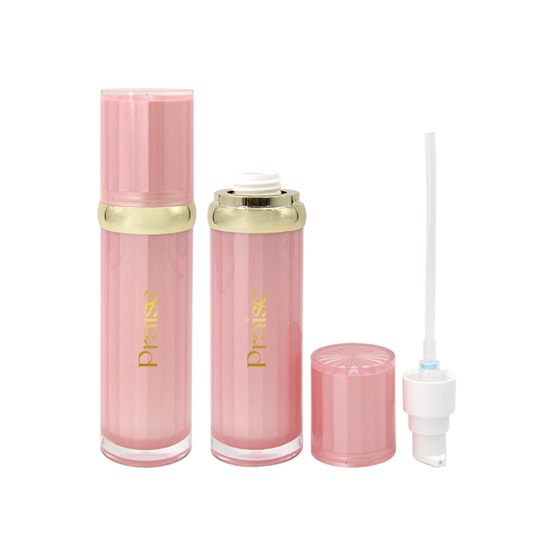 Stock 15g/30g/50g/30ml/50ml/100ml Acrylic lotion bottle set, pink round plastic essence container, empty cream jar