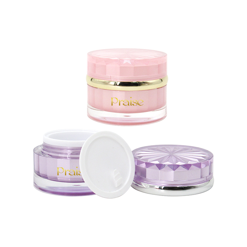 Stock 15g/30g/50g/30ml/50ml/100ml Acrylic lotion bottle set, pink round plastic essence container, empty cream jar