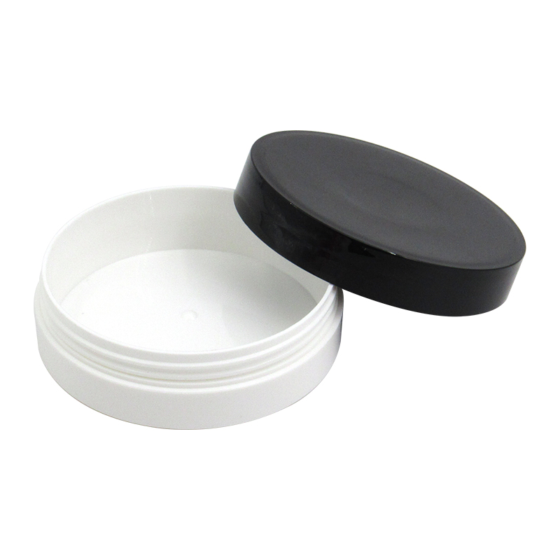 Simple round face cream empty container skin care packaging wholesale white plastic essence cream jar with screw lid