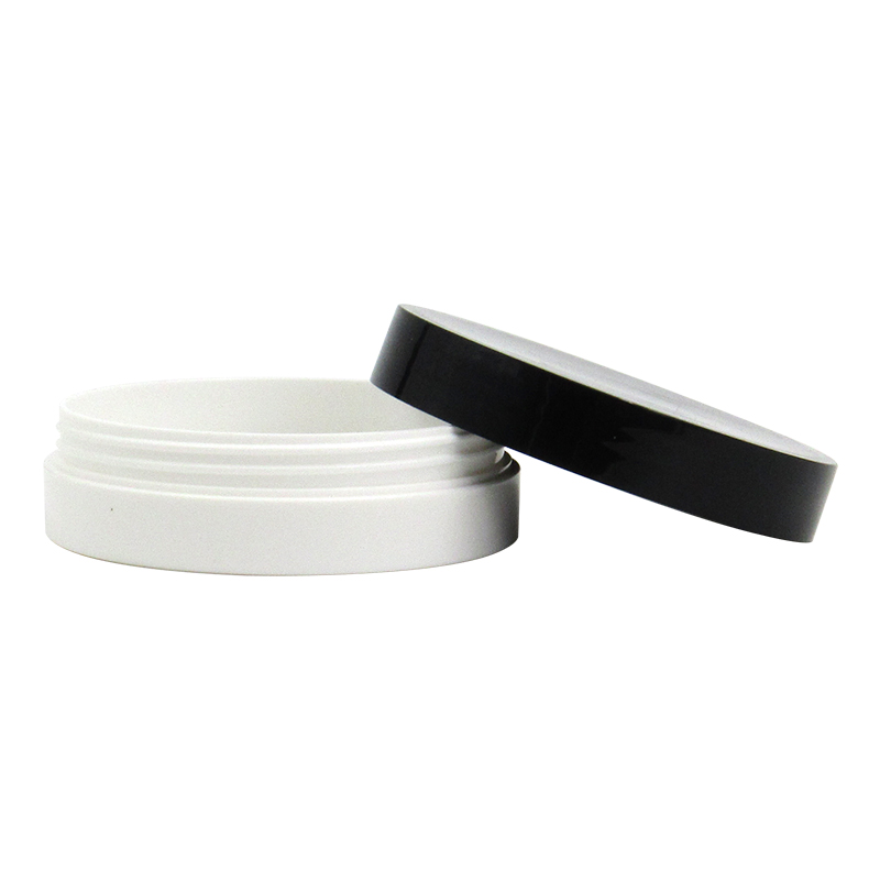 Simple round face cream empty container skin care packaging wholesale white plastic essence cream jar with screw lid