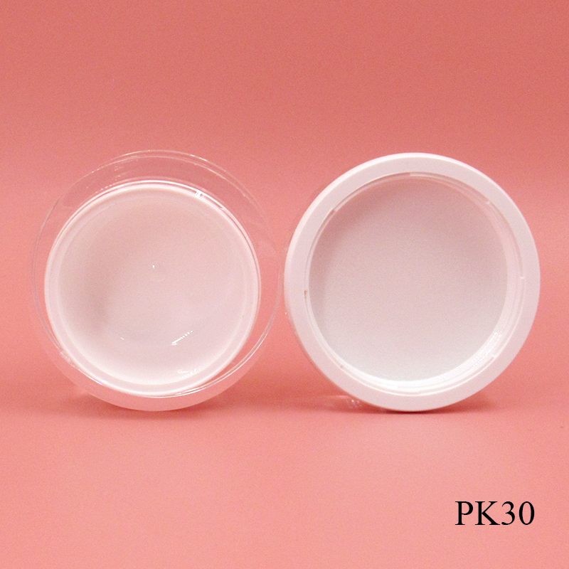 Transparent acrylic cream jar cosmetic packaging 50g round plastic thick-walled empty face cream container with screw lid