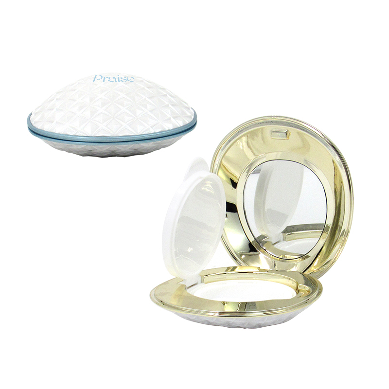 Pearlescent white shell-shaped cosmetics air cushion empty case packaging magnetic adsorption plastic air cushion BB cream case