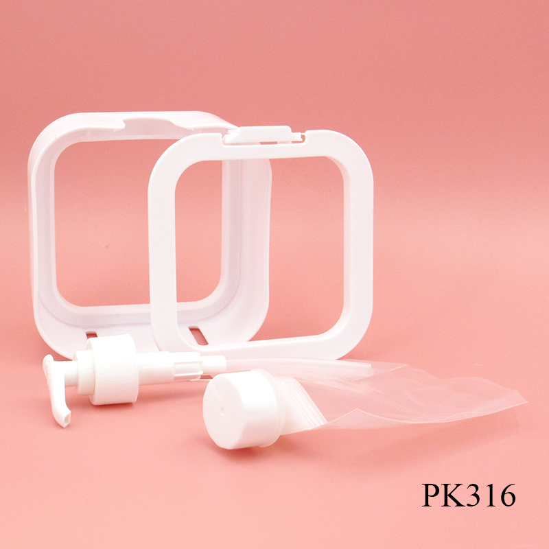 Modern simple white square plastic press type bottle 240ml, suitable for makeup remover, hand sanitizer, shampoo, shower gel etc