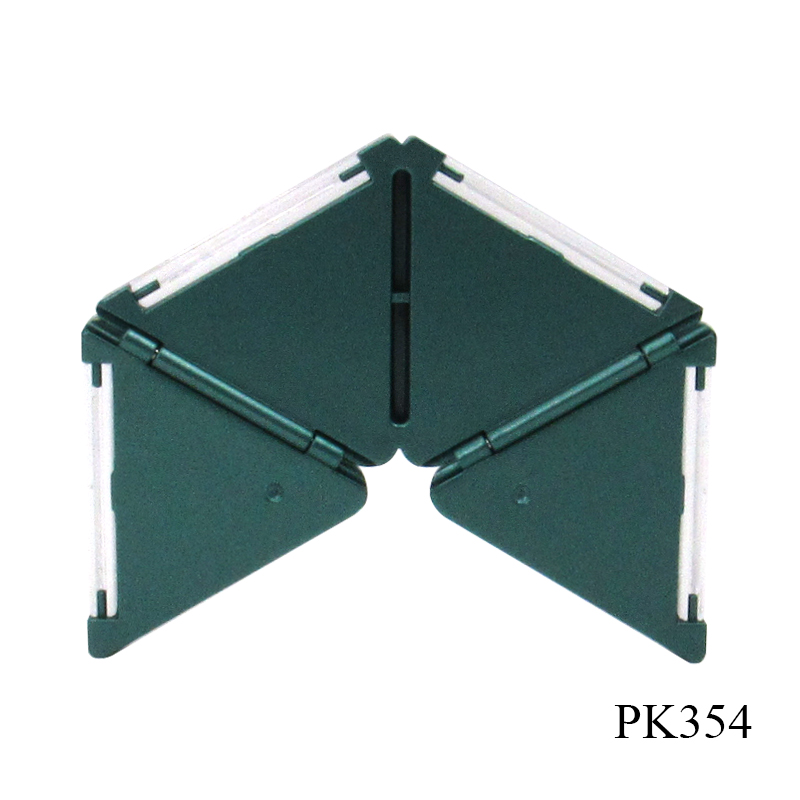 New product portable fold-up plastic empty eye shadow case produce triangle magnetic adsorption cosmetic eye shadow palette