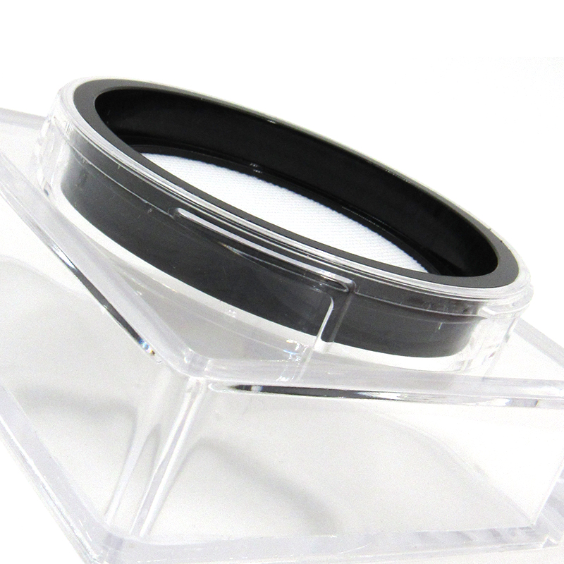 Square empty transparent plastic loose powder case 20g new makeup powder container with inner lid custom private label