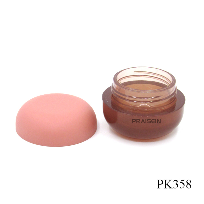 Round lip scrub lip balm container packaging supply empty cosmetic plastic jar with lid sample cream jars