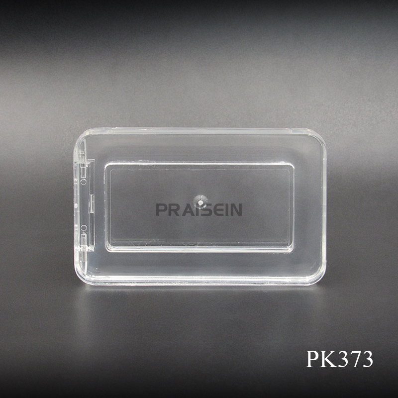 Monochrome square clear eyeshadow case empty plastic container cosmetics blush powder case