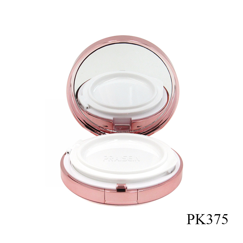 OEM pink air cushion box with mirror cosmetic air cushion foundation case plastic packaging