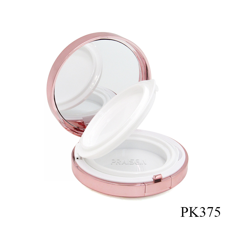 OEM pink air cushion box with mirror cosmetic air cushion foundation case plastic packaging