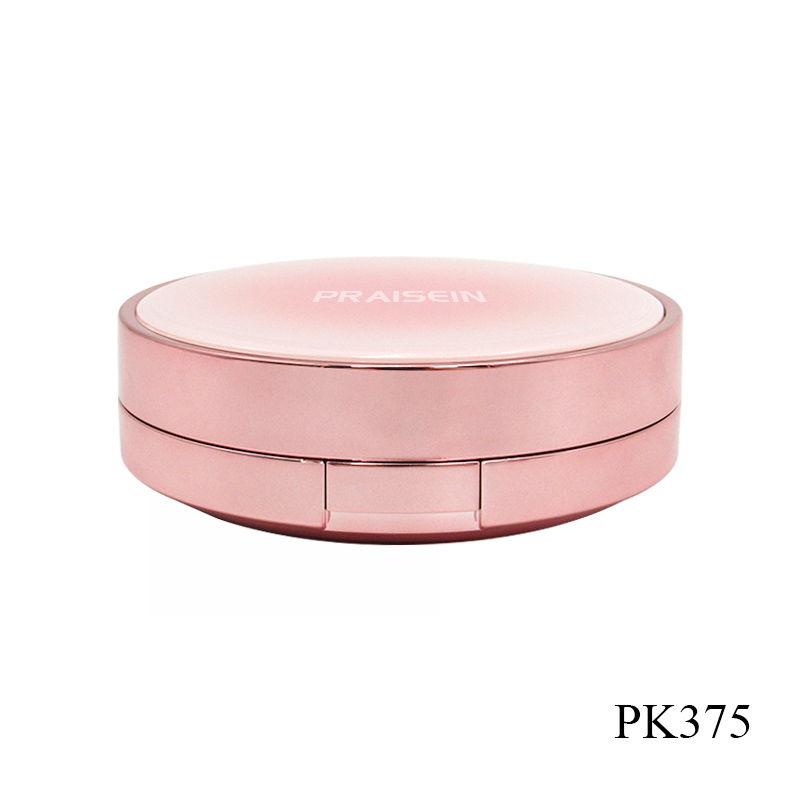 OEM pink air cushion box with mirror cosmetic air cushion foundation case plastic packaging