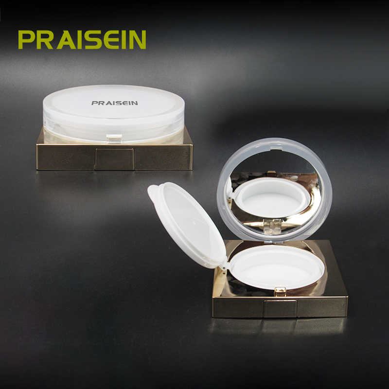 Empty plastic square air cushion case packaging gold liquid foundation compact case air cushion container