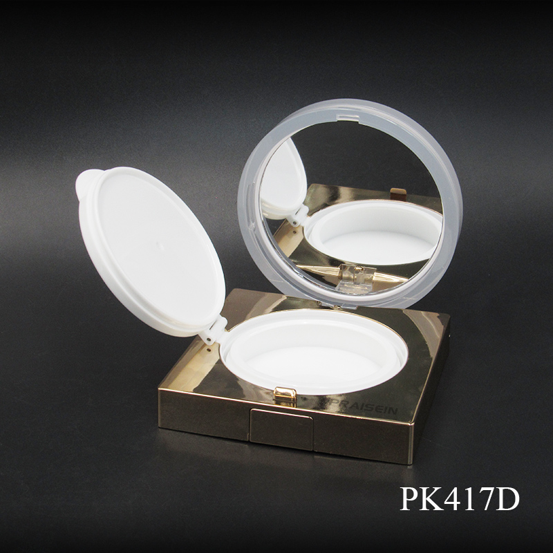 Empty plastic square air cushion case packaging gold liquid foundation compact case air cushion container