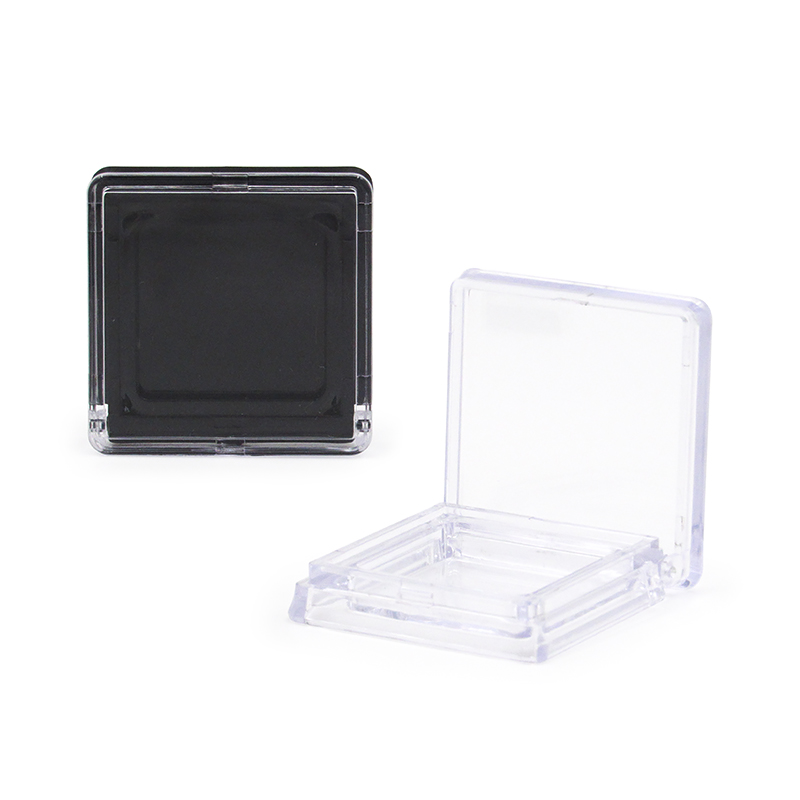 Provide color & logos custom of cosmetic plastic Clear Eyeshadow case packaging, empty makeup single Eyeshadow Blush Palette