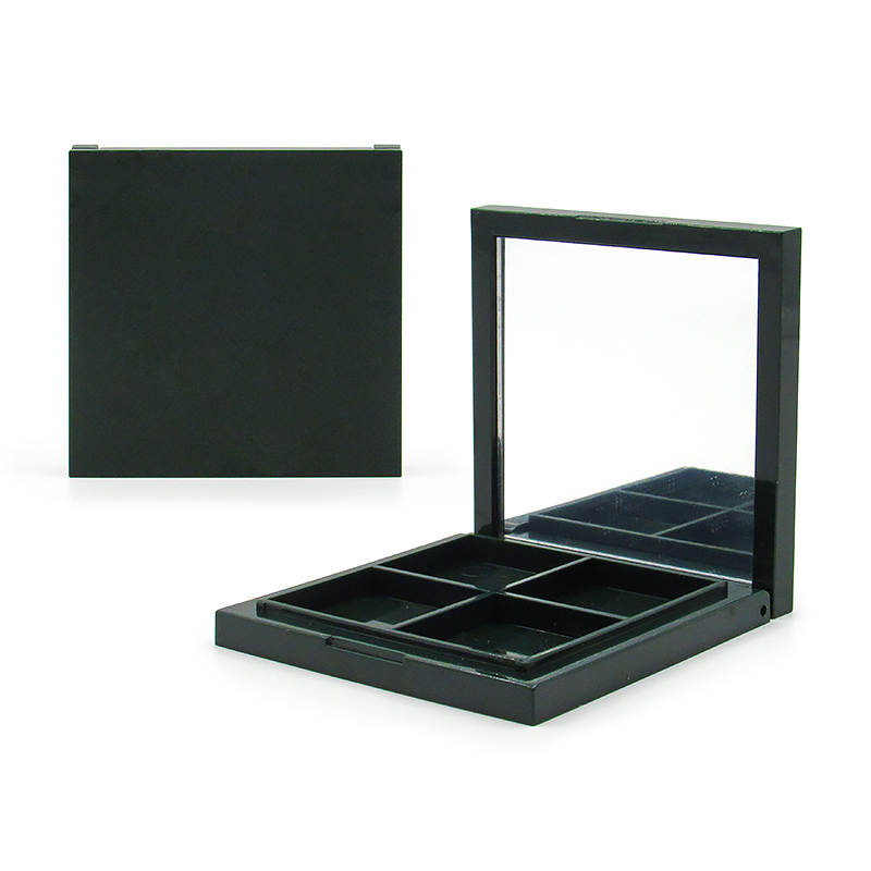 Special price new 4 - color eye shadow container custom square shape cosmetic plastic empty case packaging material