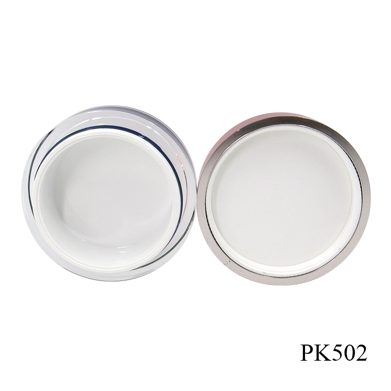 Acrylic cream jar custom spraying round plastic empty cosmetic container, 60g thick wall face cream jars