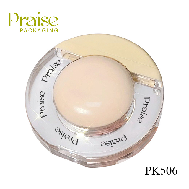 Round cosmetics concealer liquid foundation bottle plastic packaging squeeze type lotion container customized