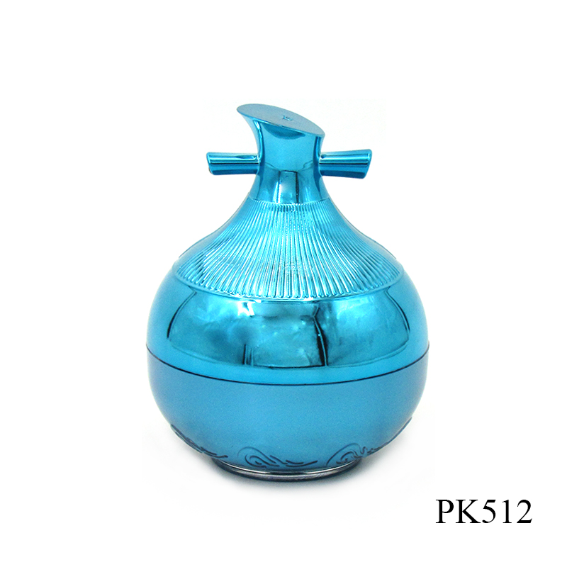 New product manufacturer custom blue plastic cosmetic jar 50g round empty cream bottle/face cream container