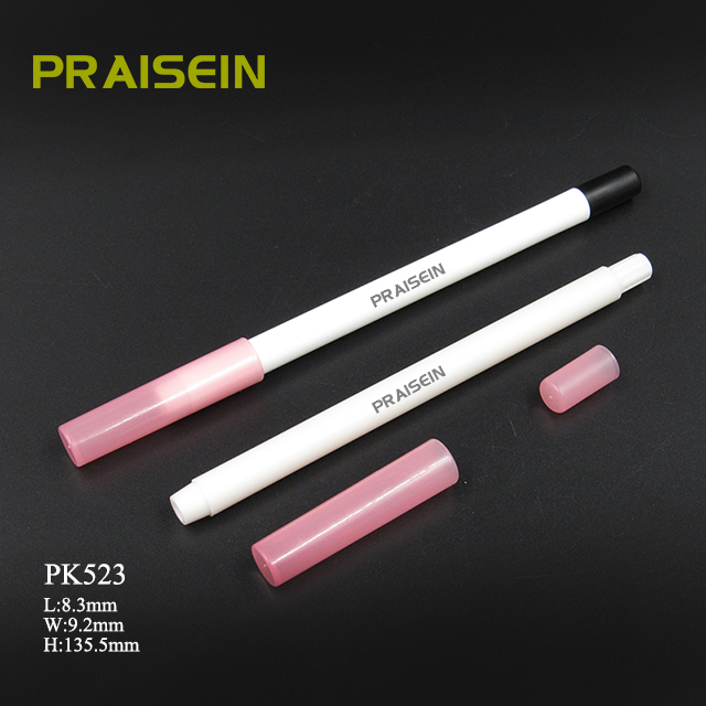 Manufacturer custom circular eyebrow pencil tube packaging can bottom fill plastic makeup eyebrow pencil empty tube