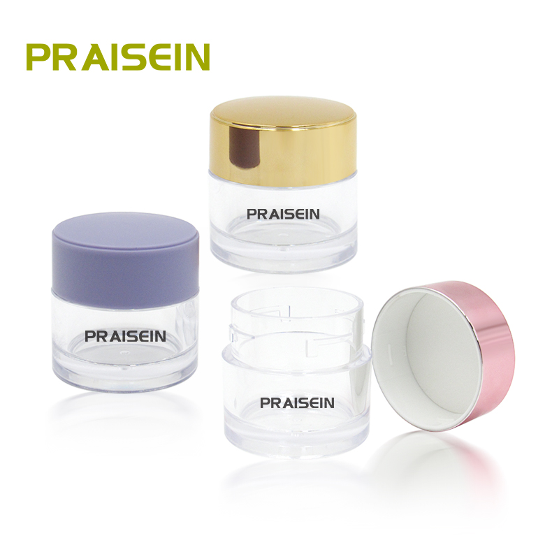 Empty cosmetic plastic jar 15 piece transparent capsule bottle health care saffron jar with pp lid