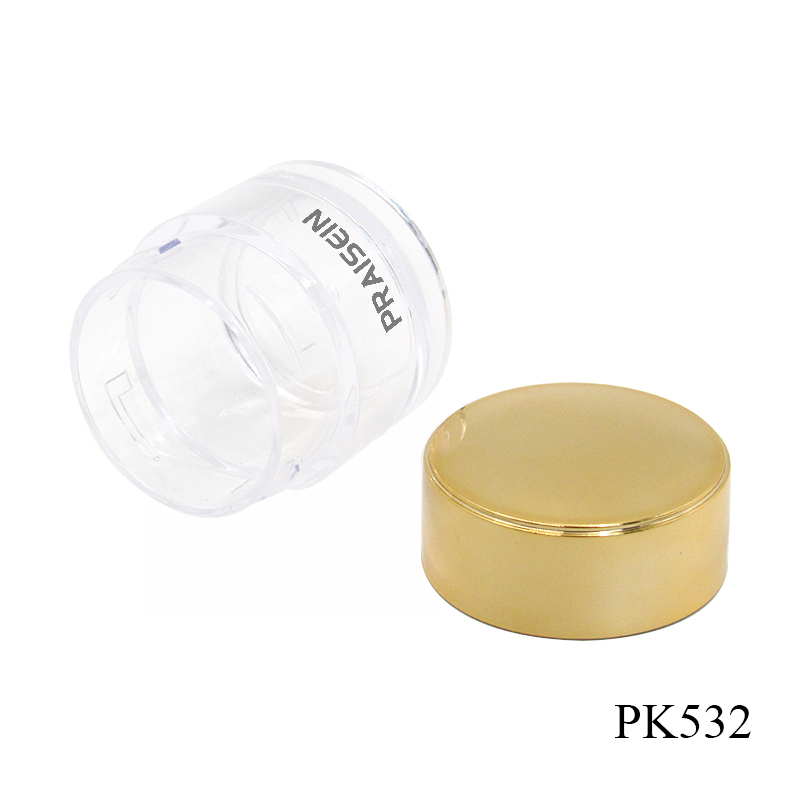 Empty cosmetic plastic jar 15 piece transparent capsule bottle health care saffron jar with pp lid