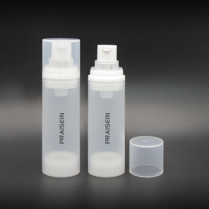 Eco friendly 15ml 20ml 30ml refillable plastic PP essence bottle airless lotion pump bottle skin care packaging