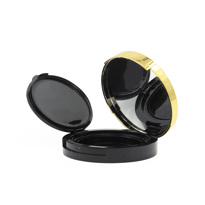 Praise plastic wholesale custom round air cushion BB packaging case gold color cosmetics foundation liquid empty container