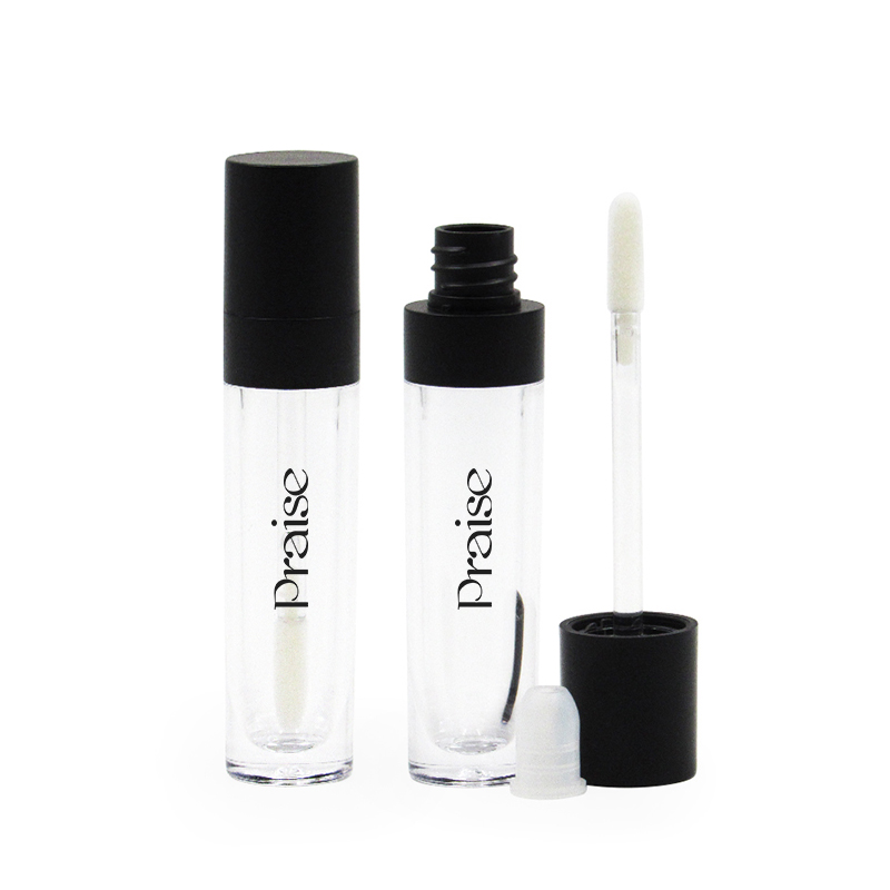 Factory price wholesale mini round lip gloss tube 2g/3.5g/6.5g clear thick wall plastic empty container cosmetic packaging