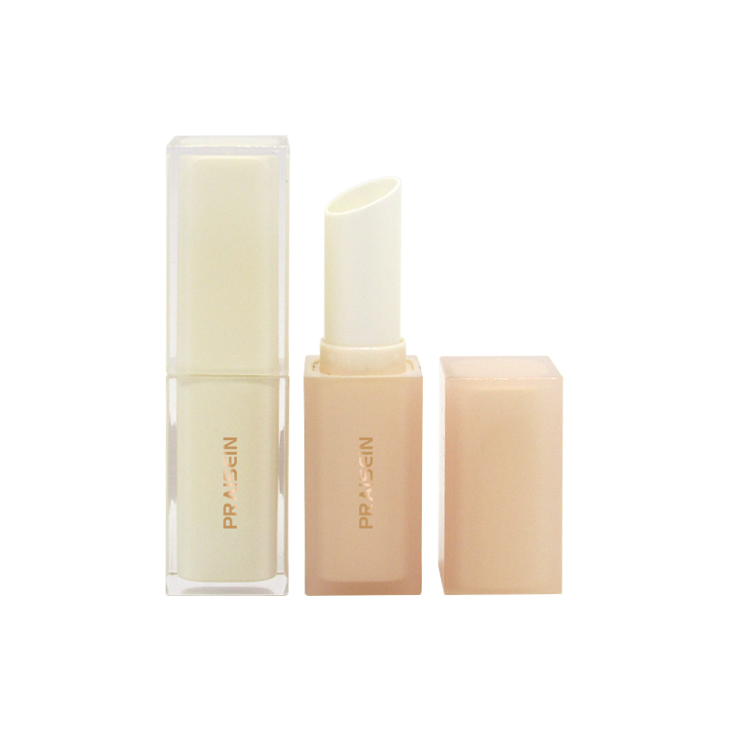 OEM customization square empty lipstick tube packaging 4g transparent shell plastic lipstick container