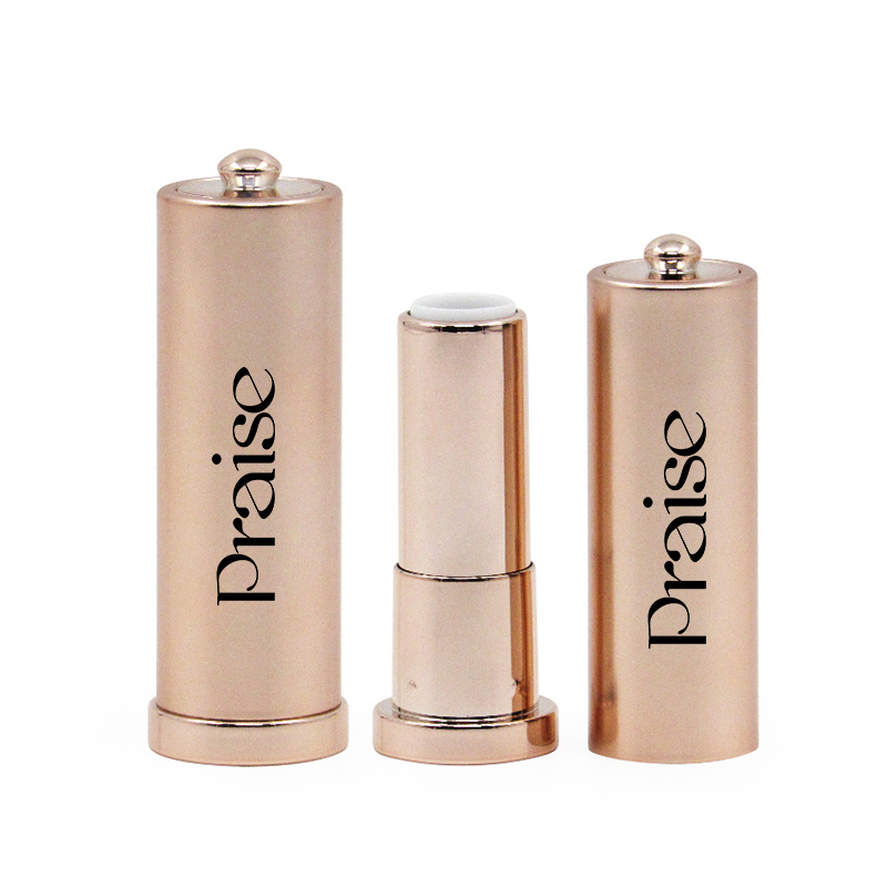 Newly designed cosmetic packaging wholesale round lipstick tube, 8g plastic mascara bottle custom color and spray coating