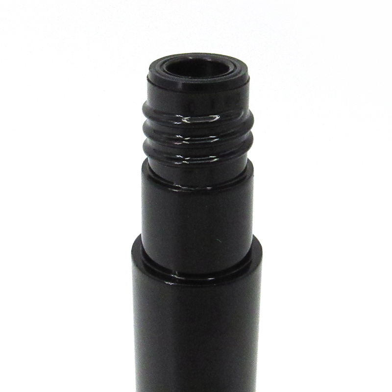 Best price custom cosmetic plastic container, round black gradient lip gloss tube with rubber bottle stopper wholesale packaging