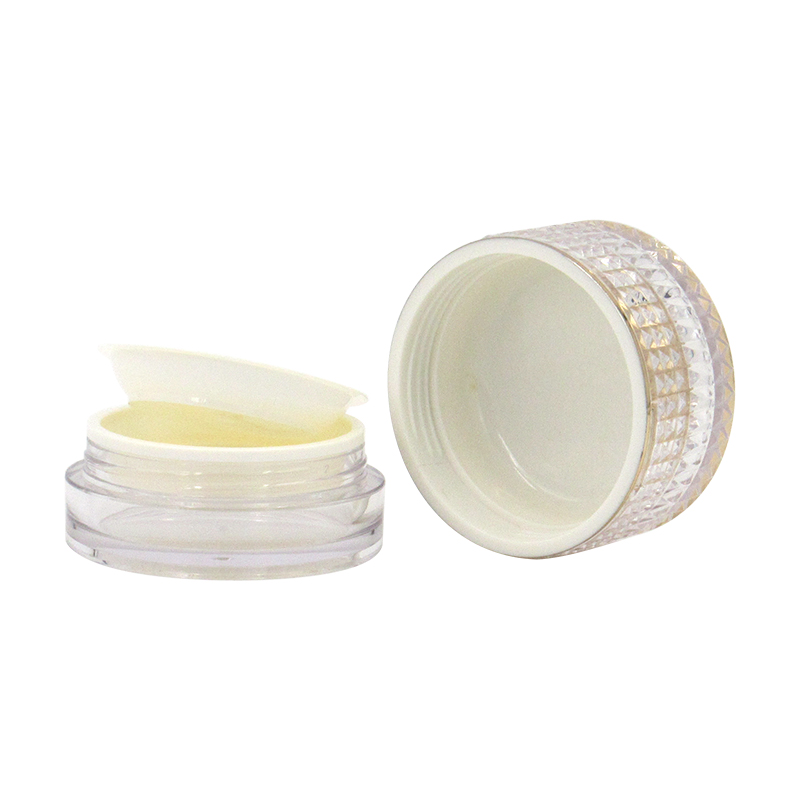 Fashion acrylic loose powder case packaging 30g round plastic cosmetics powder container custom, can be changed into cream jar